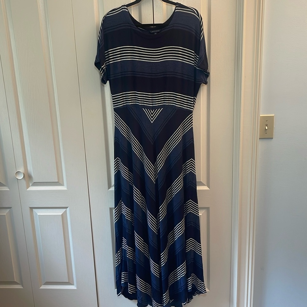 Navy/White Maxi Dress
